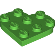 Plate Angled 3 x 3 with Heart Shape (39613)
