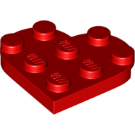 Plate Angled 3 x 3 with Heart Shape (39613)