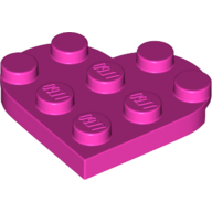 Plate Angled 3 x 3 with Heart Shape (39613)