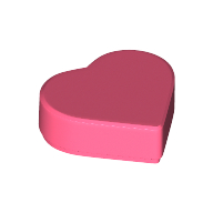 Tile 1 x 1 Heart (39739)