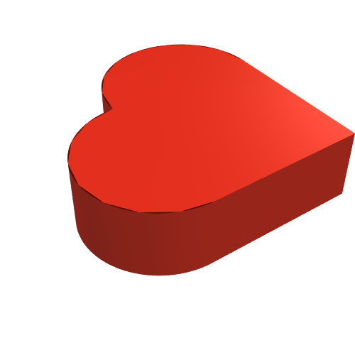 Tile 1 x 1 Heart (39739)
