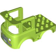 Duplo Truck Body, with License Plate '833ZZ', Headlights, and Grille Print (39926pr0001)