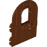 Door 1 x 4 x 6 Round Top with Window and Keyhole, Non Reinforced Edge (40241)