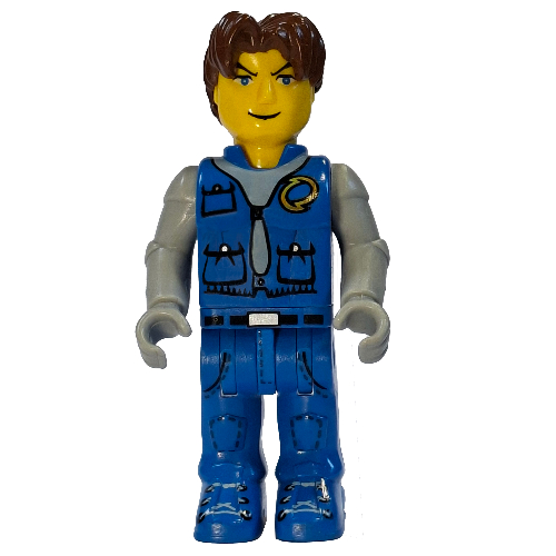 Juniors Midifig, Jack Stone, Blue Jacket, Blue Pants, Gray Shirt (40513pr0006)