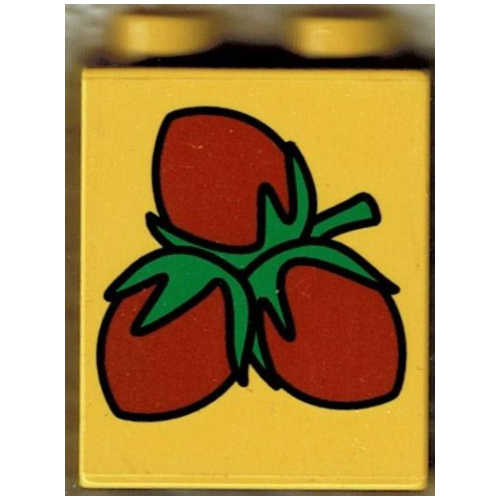 Duplo Brick 1 x 2 x 2 with Hazelnuts Cluster Print (4066pr0105)