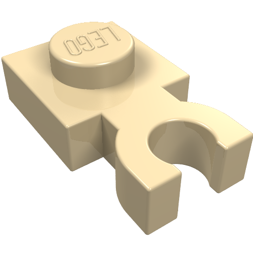 Plate Special 1 x 1 with Clip Vertical [Thick U Clip] (4085c)