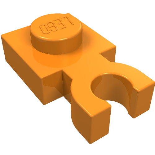 Plate Special 1 x 1 with Clip Vertical [Thick U Clip] (4085c)