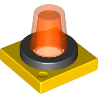 Duplo Flashlight, 2 x 2 Base with Trans-Neon Orange Light (41195c01)