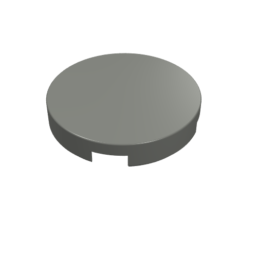 Tile Round 2 x 2 with Bottom Cross (4150)
