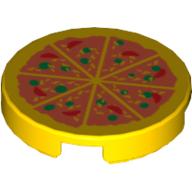Tile Round 2 x 2 with Pizza Print (4150pr0015)