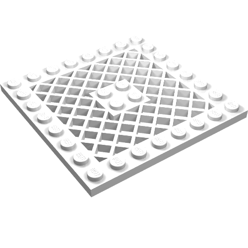 Plate Special 8 x 8 with Grille [No Hole in Center] (4151a)