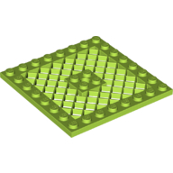 Plate Special 8 x 8 with Grille [Hole in Center] (4151b)