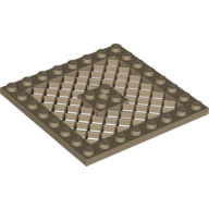 Plate Special 8 x 8 with Grille [Hole in Center] (4151b)