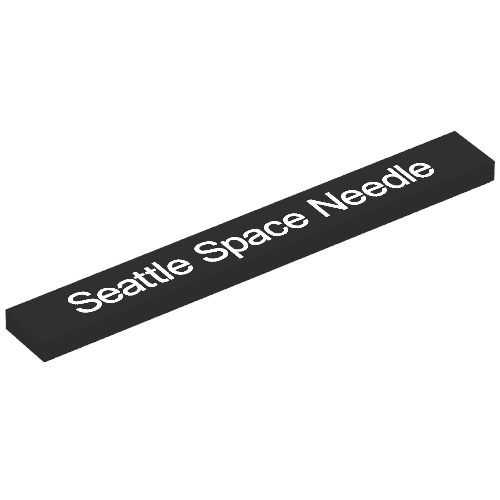 Tile 1 x 8 with 'Seattle Space Needle' Print (4162pr0010)