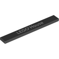 Tile 1 x 8 with 'LEGO House' print (4162pr0092)