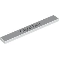 Tile 1 x 8 with 'City of Love' print (4162pr0127)
