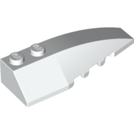 Wedge Curved 6 x 2 Right, Inner Ridges (41747)