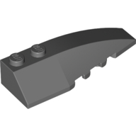 Wedge Curved 6 x 2 Right, Inner Ridges (41747)