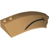 Wedge Curved 8 x 3 x 2 Open Right with Black Stripe (Mouth) print (41749pr0003)