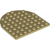 Plate 8 x 8 with Rounded End (41948)