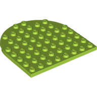 Plate 8 x 8 with Rounded End (41948)