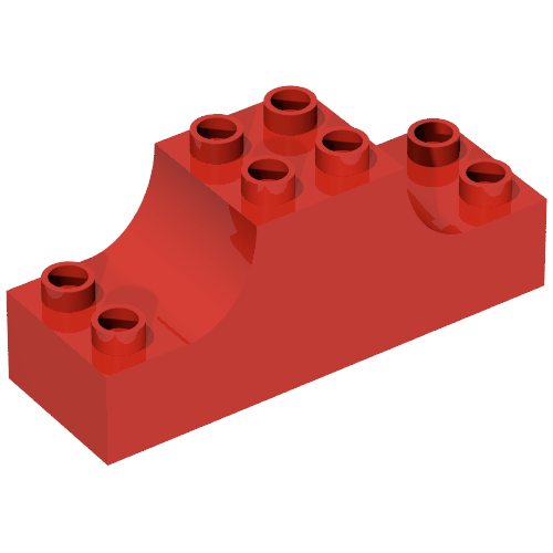 Duplo Brick 2 x 6 x 2 with Curved Ends (4197)
