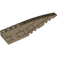 Wedge Curved 12 x 3 Right with Bricks and Hieroglyphs Print (42060pr0001)