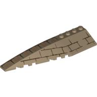 Wedge Curved 12 x 3 Left with Bricks and Hieroglyphs Print (42061pr0001)
