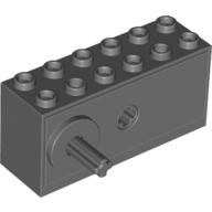 Windup Motor 2 x 6 x 2 1/3 with Raised Shaft Base - Long Axle (42073c02)