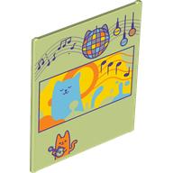 Glass for Frame 1 x 6 x 6 with Disco Ball, Cat print (42509pr0004)