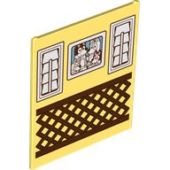Glass for Frame 1 x 6 x 6 with White 3-Pane Window / Window, Mirror, Toilet Brush print (42509pr0011)