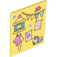 Glass for Frame 1 x 6 x 6 with White 3-Pane Window / Map, Streamers, Unicorns, Paintings print (42509pr0014)
