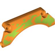 Technic Panel Car Mudguard Arched 9 x 2 x 3 with Lime Splotches print (42531pr0003)
