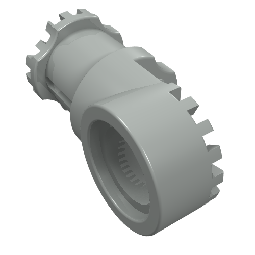Technic Axle and Pin Connector Toggle Joint Toothed [with Slots] (4273b)