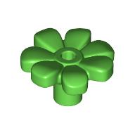 Plant, Flower, Minifig Accessory with 7 Thick Petals and Pin, Center Ring (4367)
