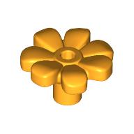 Plant, Flower, Minifig Accessory with 7 Thick Petals and Pin, Center Ring (4367)