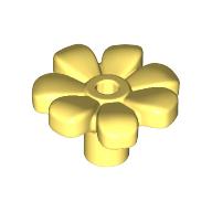 Plant, Flower, Minifig Accessory with 7 Thick Petals and Pin, Center Ring (4367)