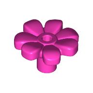 Plant, Flower, Minifig Accessory with 7 Thick Petals and Pin, Center Ring (4367)