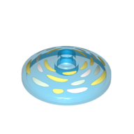 Dish 3 x 3 Inverted [Radar] with Shade of Yellow Paint Strokes in Circles print (43898pr0021)