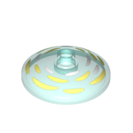Dish 3 x 3 Inverted [Radar] with Shade of Yellow Paint Strokes in Circles print (43898pr0022)