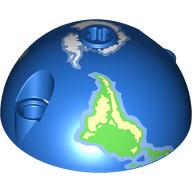Technic Panel Dome 5 x 5 with Pin Holes with Earth, Southern Hemisphere print (4412pr0001)