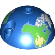 Technic Panel Dome 5 x 5 with Pin Holes with Earth, Northern Hemisphere print (4412pr0002)