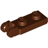 Hinge Plate 1 x 2 Locking with 2 Fingers On End, with Groove, 9 Teeth (44302a)