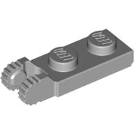 Hinge Plate 1 x 2 Locking with 2 Fingers On End, with Groove, 9 Teeth (44302a)