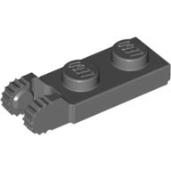 Hinge Plate 1 x 2 Locking with 2 Fingers On End, with Groove, 9 Teeth (44302a)