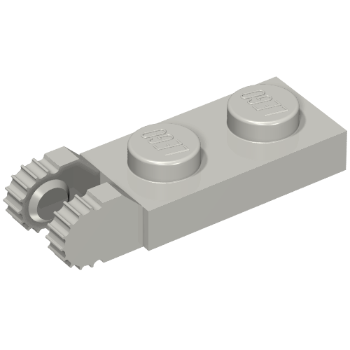 Hinge Plate 1 x 2 Locking with 2 Fingers On End, without Groove, 9 Teeth (44302b)