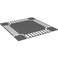 Baseplate 32 x 32 with 6-Stud Crossroads with White Dashed Lines and Crosswalks Print (44343pr0003)