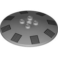 Dish 6 x 6 Inverted (Radar) with Solid Studs with Black Grills print (44375bpr0015)