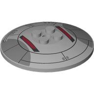Dish 6 x 6 Inverted (Radar) with Hatch, Dark Red Lines sprint (44375bpr9991)