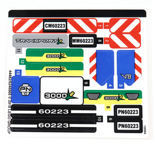Sticker Sheet for Set 60223-1 (44482)